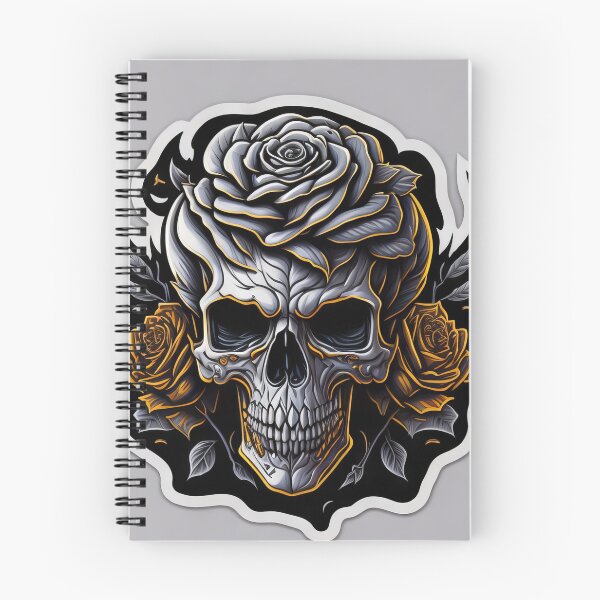 Item preview, Skulls and roses - love and death - sticker art designed and sold by ROBIN MACGREGOR.