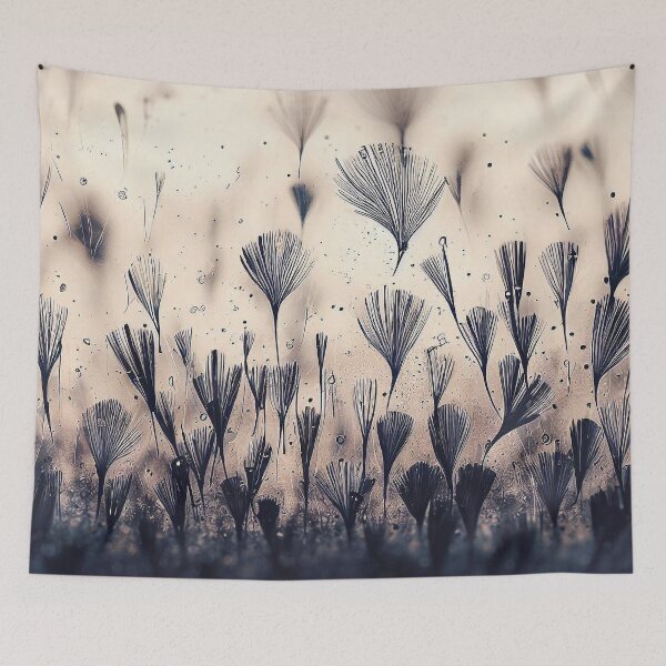 Item preview, Vintage minimalistic feathers black and white pattern  designed and sold by TomFrontierArt.