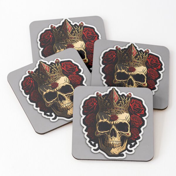 Item preview, Skulls and roses - love and death - sticker art designed and sold by ROBIN MACGREGOR.
