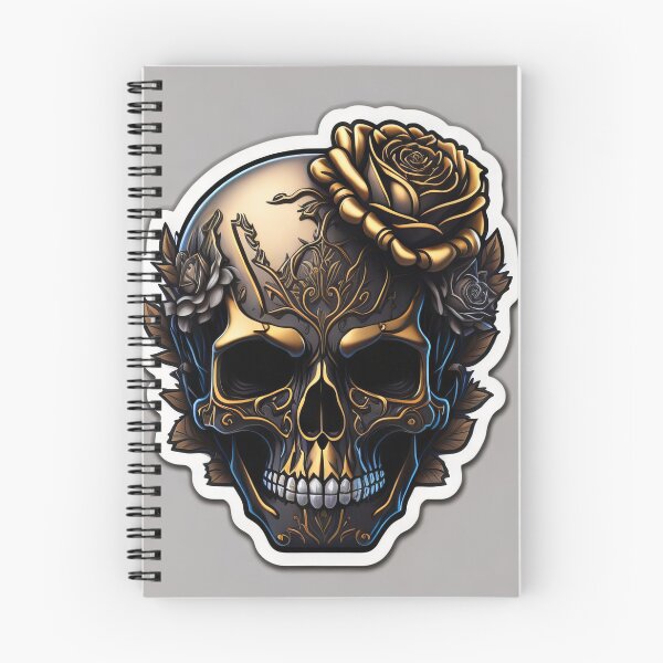 Item preview, Skulls and roses - love and death - sticker art designed and sold by ROBIN MACGREGOR.