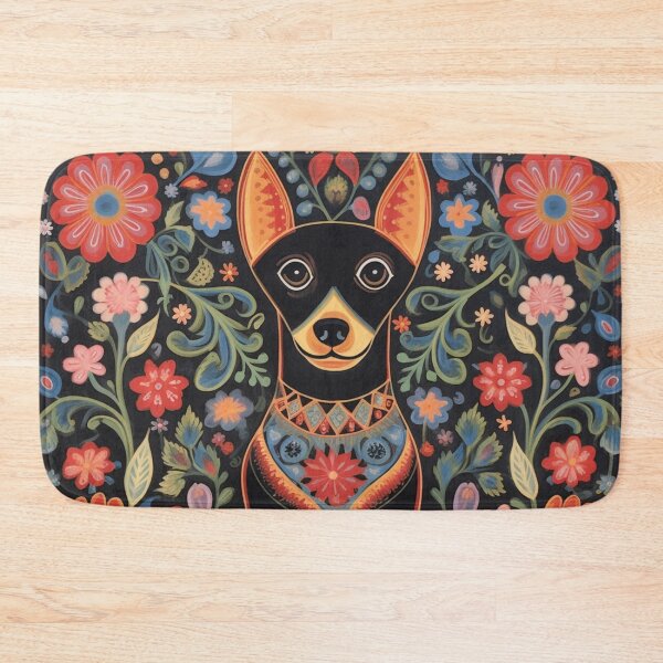 Item preview, cute little dog, folk art style designed and sold by SBD-Shop.