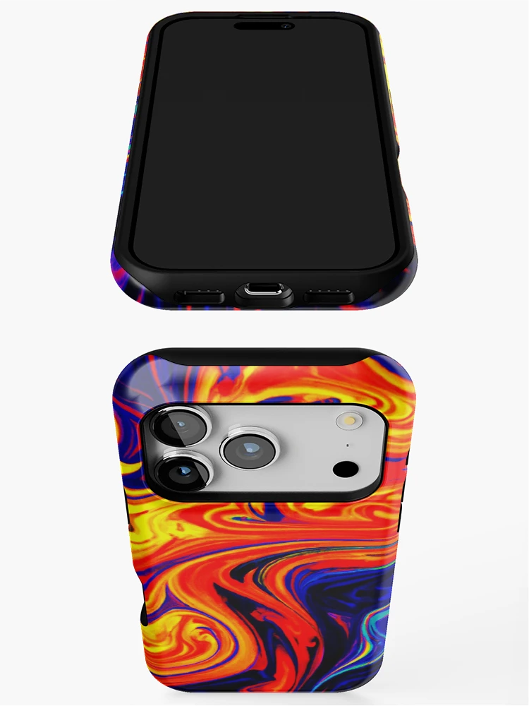 Thumbnail 3 of 4, iPhone Case, Exploring The Colorful Abstract Pattern designed and sold by Health And Fitness Posts e-Store.