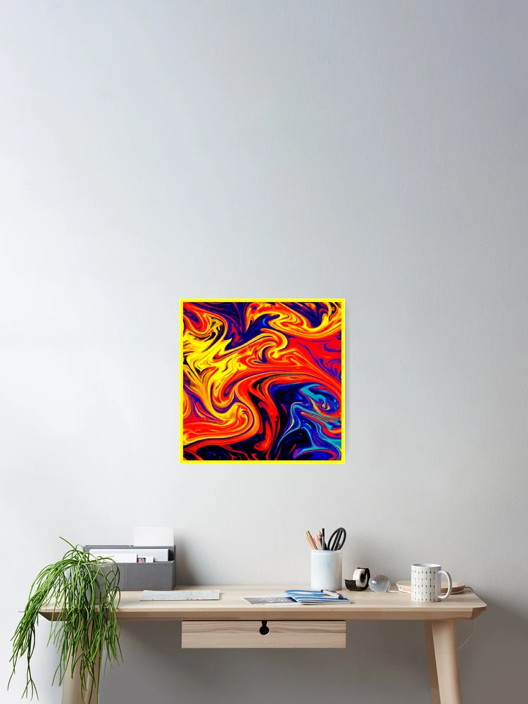 Thumbnail 2 of 3, Poster, Exploring The Colorful Abstract Pattern designed and sold by Health And Fitness Posts e-Store.