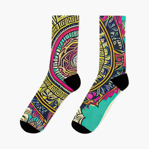 Artikelvorschau, Mandala, KI-Kunst, moderne Inneneinrichtung, bunt, Boho entworfen und verkauft von casaai.