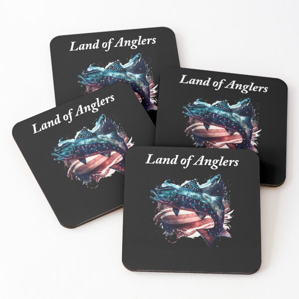 Item preview, Fishing American flag Land of Anglers  designed and sold by Teescount.