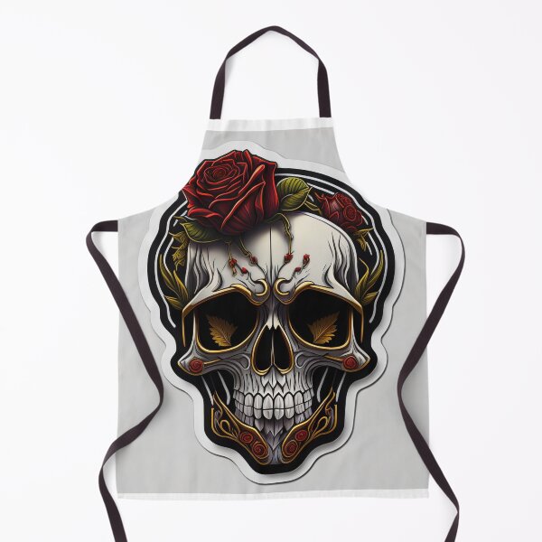 Item preview, Skulls and roses - love and death - sticker art designed and sold by ROBIN MACGREGOR.