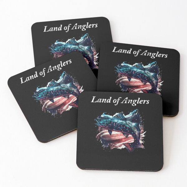 Item preview, Fishing American flag Land of Anglers  designed and sold by Teescount.