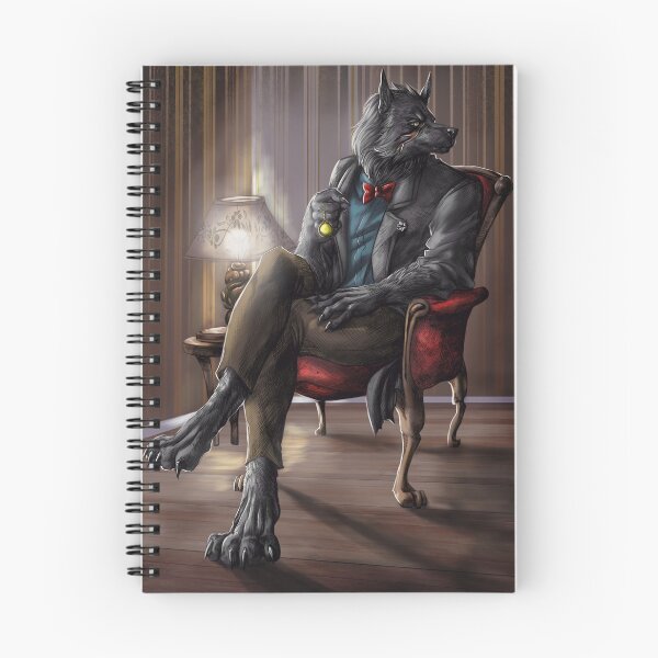 Artikelvorschau, Sitzender Werwolf, der an die Vergangenheit denkt entworfen und verkauft von Furiarossa.