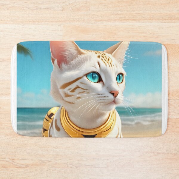 Item preview, Kitten Minou loves sun, sand and sea designed and sold by YuniaMiyu.