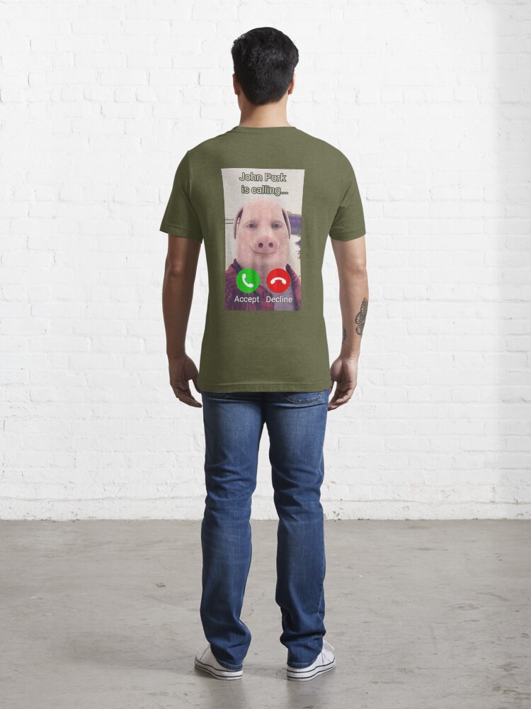 Funny trending john pork is calling design  Essential T-Shirt for Sale by  boujidi