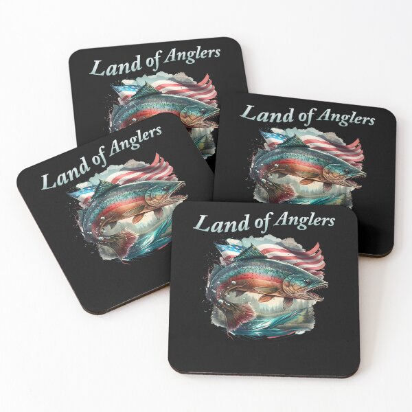 Item preview, Fishing American flag Land of Anglers  designed and sold by Teescount.