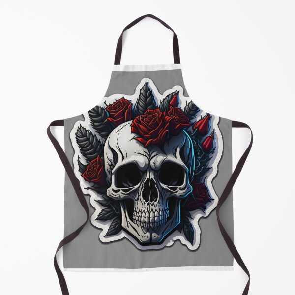 Item preview, Skulls and roses - love and death - sticker art designed and sold by ROBIN MACGREGOR.