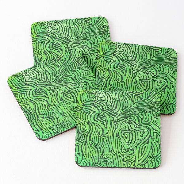 Item preview, Green Swirl Waves designed and sold by KitKattyDesigns.