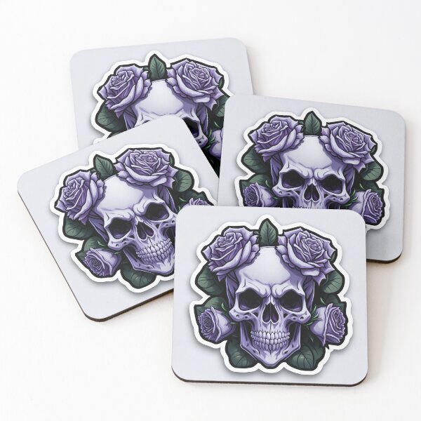 Item preview, Skulls and roses - love and death - sticker art designed and sold by ROBIN MACGREGOR.