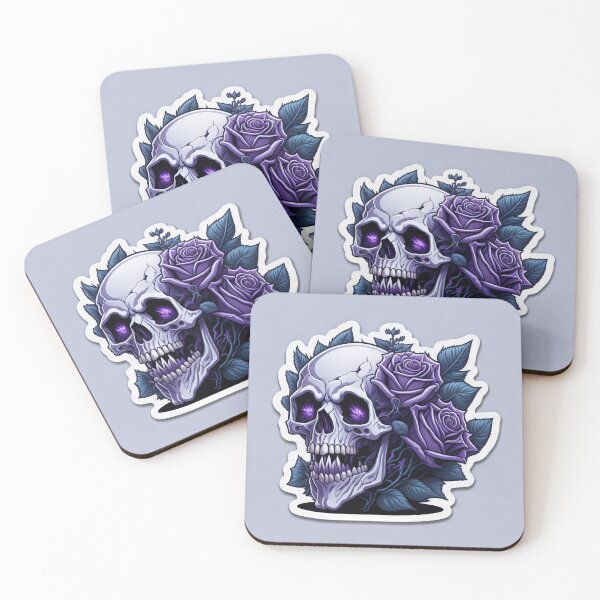 Item preview, Skulls and roses - love and death - sticker art designed and sold by ROBIN MACGREGOR.