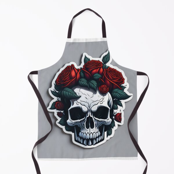 Item preview, Skulls and roses - love and death - sticker art designed and sold by ROBIN MACGREGOR.