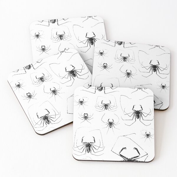 Item preview, Amblypygi - Tailless whip scorpion, arachnid, spider, scary, creepy, black and white, halloween, scientific, pattern designed and sold by Lacrymastory.
