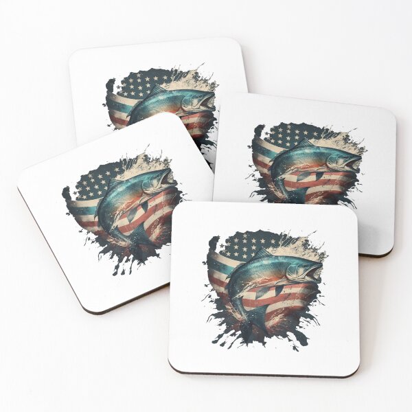 Item preview, Fishing American flag  designed and sold by Teescount.