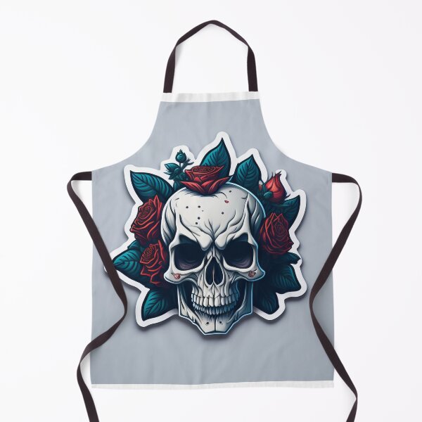 Item preview, Skulls and roses - love and death - sticker art designed and sold by ROBIN MACGREGOR.