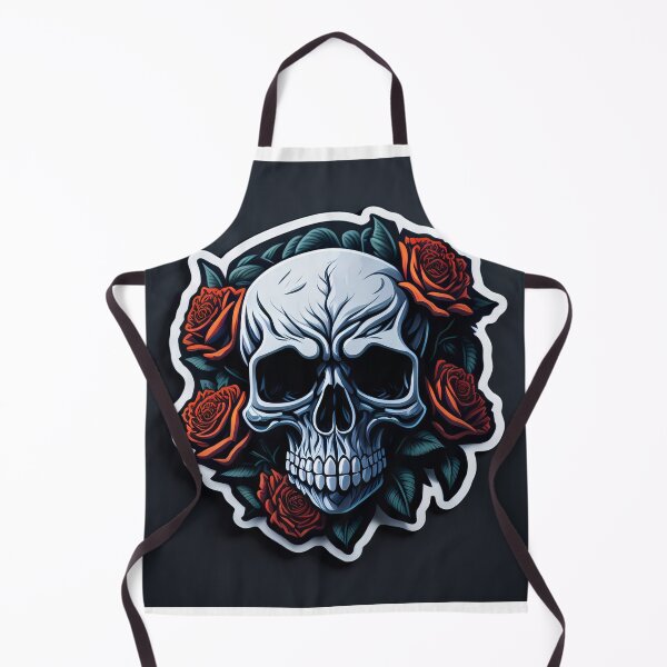 Item preview, Skulls and roses - love and death - sticker art designed and sold by ROBIN MACGREGOR.