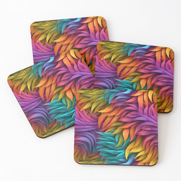 Item preview, Vibrant fibers, curls Patterns: Colorful Art Dynamic Lines designed and sold by GiveMeMood.
