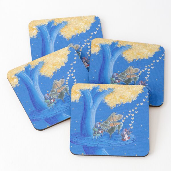 Item preview, Penguins making music in tree house at night. designed and sold by PenguinGirl-Art.
