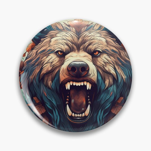 Item preview, Guardian of the Wild: The Majestic Grizzly Bear designed and sold by Bee Happy Creative™.