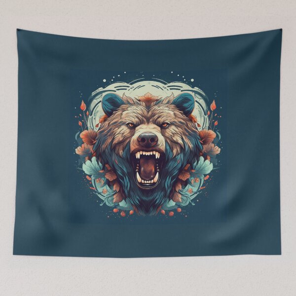 Item preview, Guardian of the Wild: The Majestic Grizzly Bear designed and sold by Bee Happy Creative™.