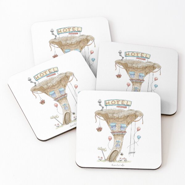Item preview, Chanterelle mushroom house art designed and sold by molly mattin.