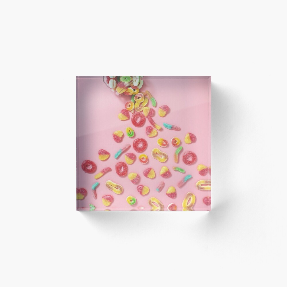 Pink Gummy Bears, Gummy bear decor, Candy wall art, Colorful kitchen art,  Quirky wall art, Pink kitchen poster, Fun kitchen art, Maximalist Coasters  (Set of 4) for Sale by peachcakecanvas