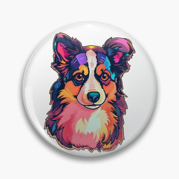 Artikelvorschau, Bunter Cyberdog Collie entworfen und verkauft von DigiPunkStudio.