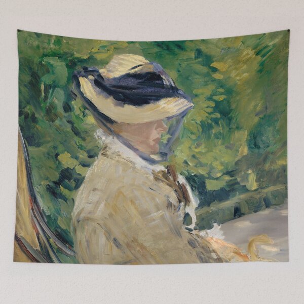 Item preview, Madame Manet at Bellevue | Edouard Manet | 1880 Portrait Art designed and sold by CJET.
