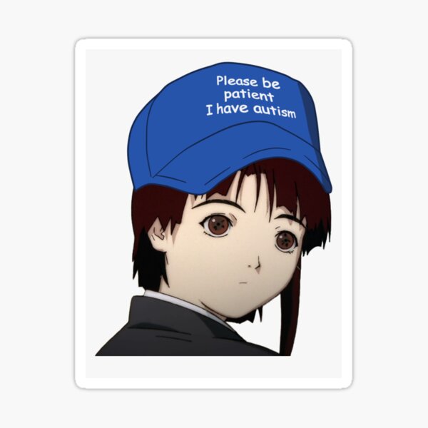 Item preview, Please Be Patient Serial Experiments Lain Stickers Pins designed and sold by MerikuroCreates.