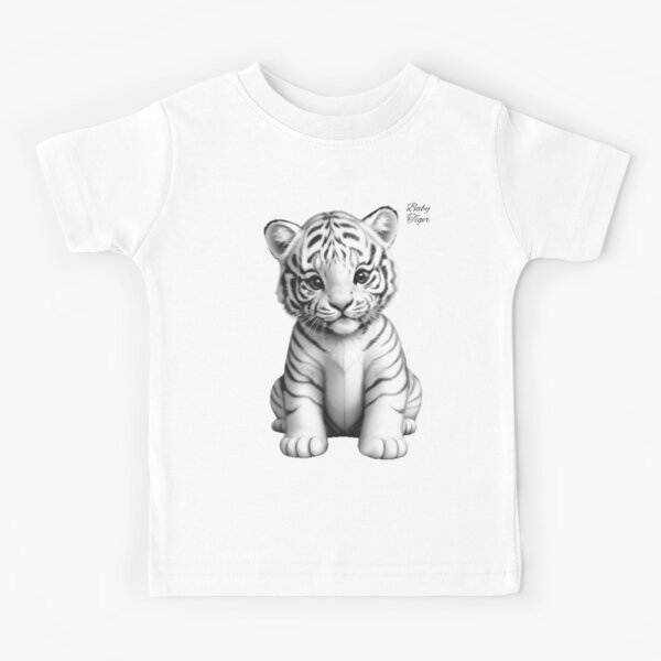 White T-Shirt for by | Kids Cute Redbubble NaderArt Tiger\