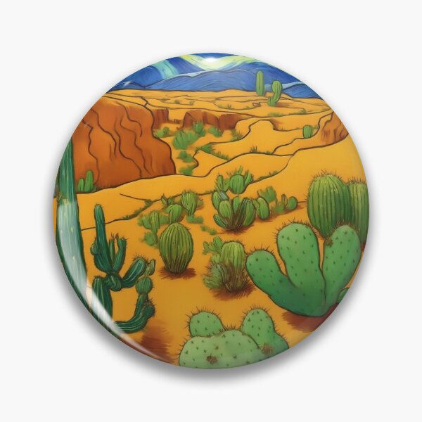 Item preview, Cactuses in the Desert at Night Vincent Van Gogh Style designed and sold by allhistory.