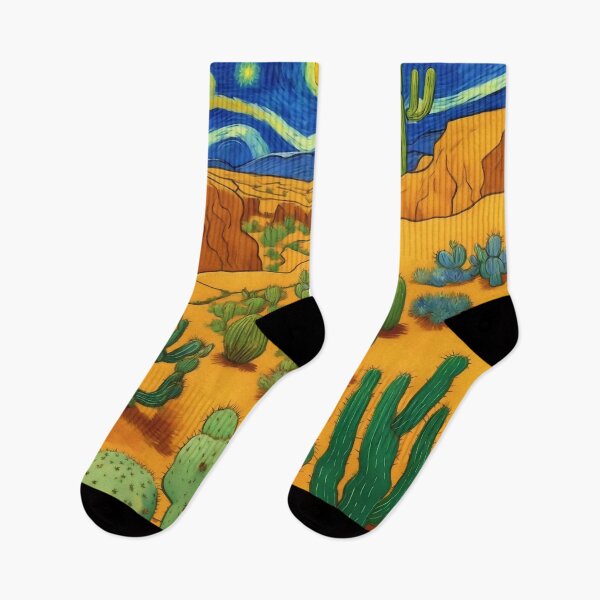 Item preview, Cactuses in the Desert at Night Vincent Van Gogh Style designed and sold by allhistory.