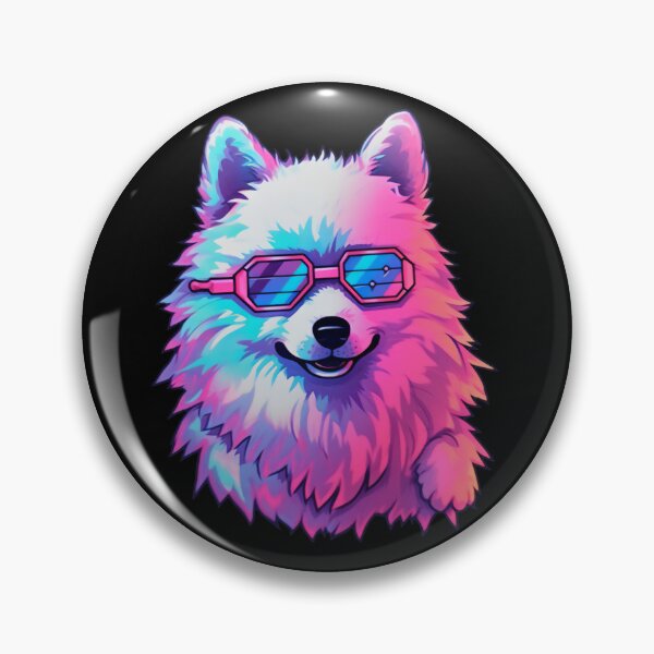 Item preview, Retro Cyberdog Samoyed designed and sold by DigiPunkStudio.