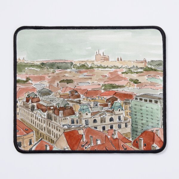 Item preview, Rooftops of Prague watercolor designed and sold by molly mattin.