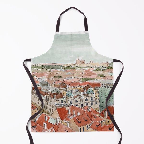 Artikelvorschau, Dächer von Prag-Aquarell entworfen und verkauft von molly mattin.