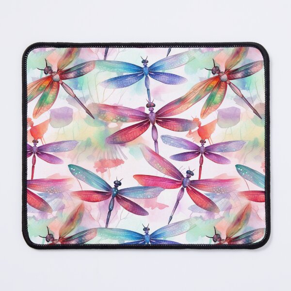 Item preview, Watercolour Dragonflies Seamless Pattern designed and sold by PatternStudios.