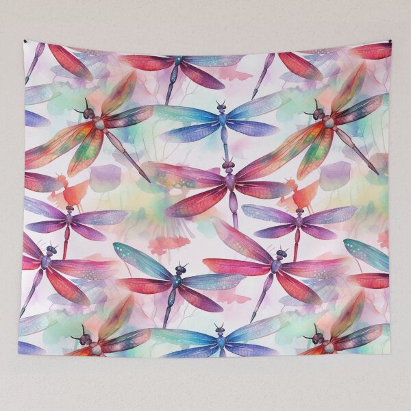 Item preview, Watercolour Dragonflies Seamless Pattern designed and sold by PatternStudios.