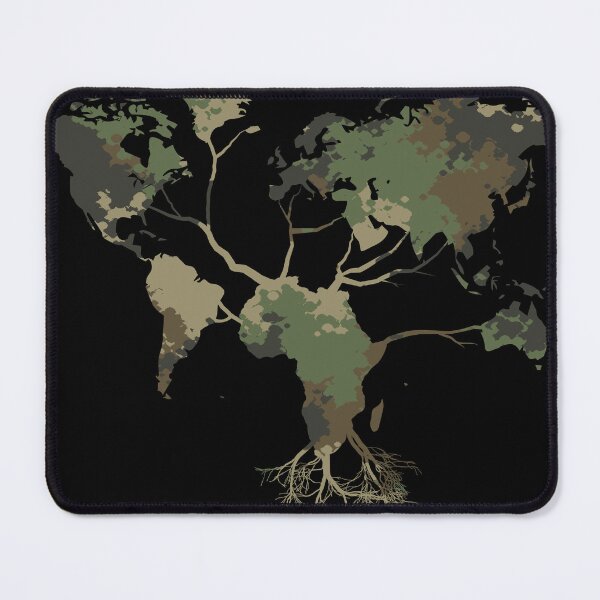 Item preview, World Map Tree | Africa Map Root | Earth Day | Camo Pattern designed and sold by d247.