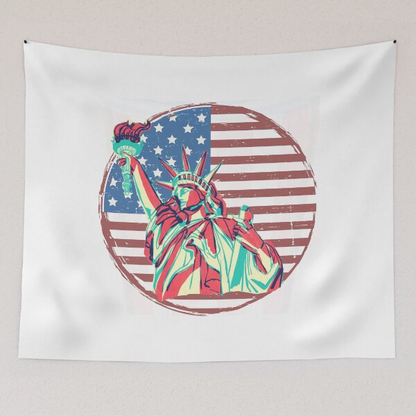 Item preview, flag and lady liberty vintage 4th july designed and sold by TOGETHERINSIEME.