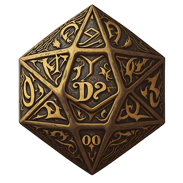 Imagen de la obra Dnd dice emblem #45 de PrintDesignFlow