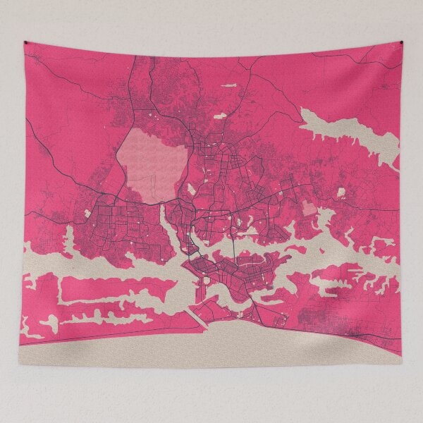 Item preview, Abidjan City Map of Côte d'Ivoire  - Blossom designed and sold by deMAP.