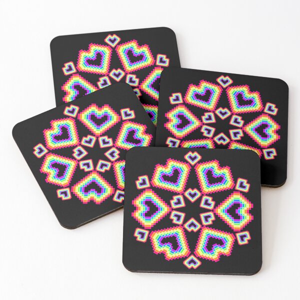 Item preview, Rainbow Pixel Heart Mandala  designed and sold by FalcoSkyWolf.