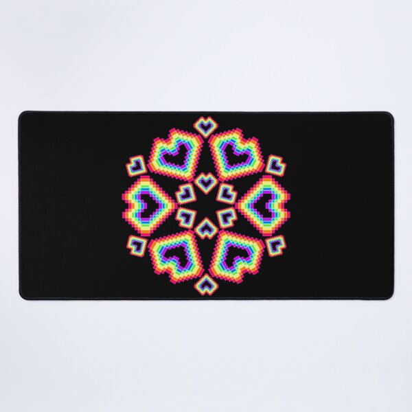 Item preview, Rainbow Pixel Heart Mandala  designed and sold by FalcoSkyWolf.