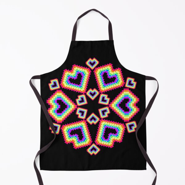 Item preview, Rainbow Pixel Heart Mandala designed and sold by FalcoSkyWolf.