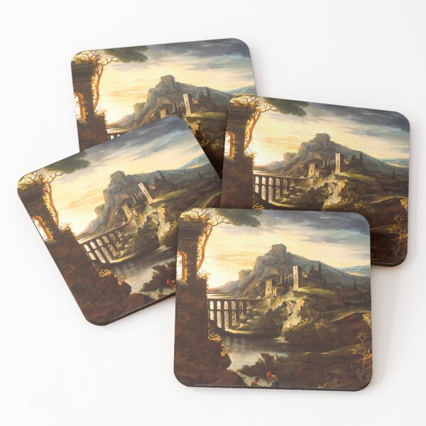 Item preview, Evening Landscape with an Aqueduct designed and sold by pixelsandarts.