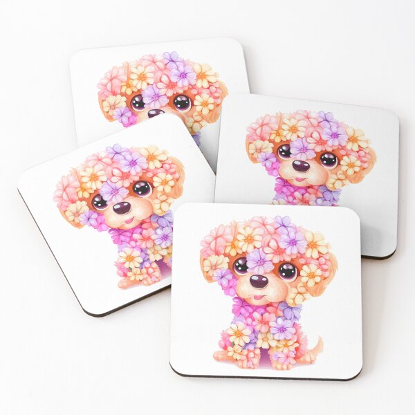 Item preview, puppy with flowers designed and sold by miguel-ozz.